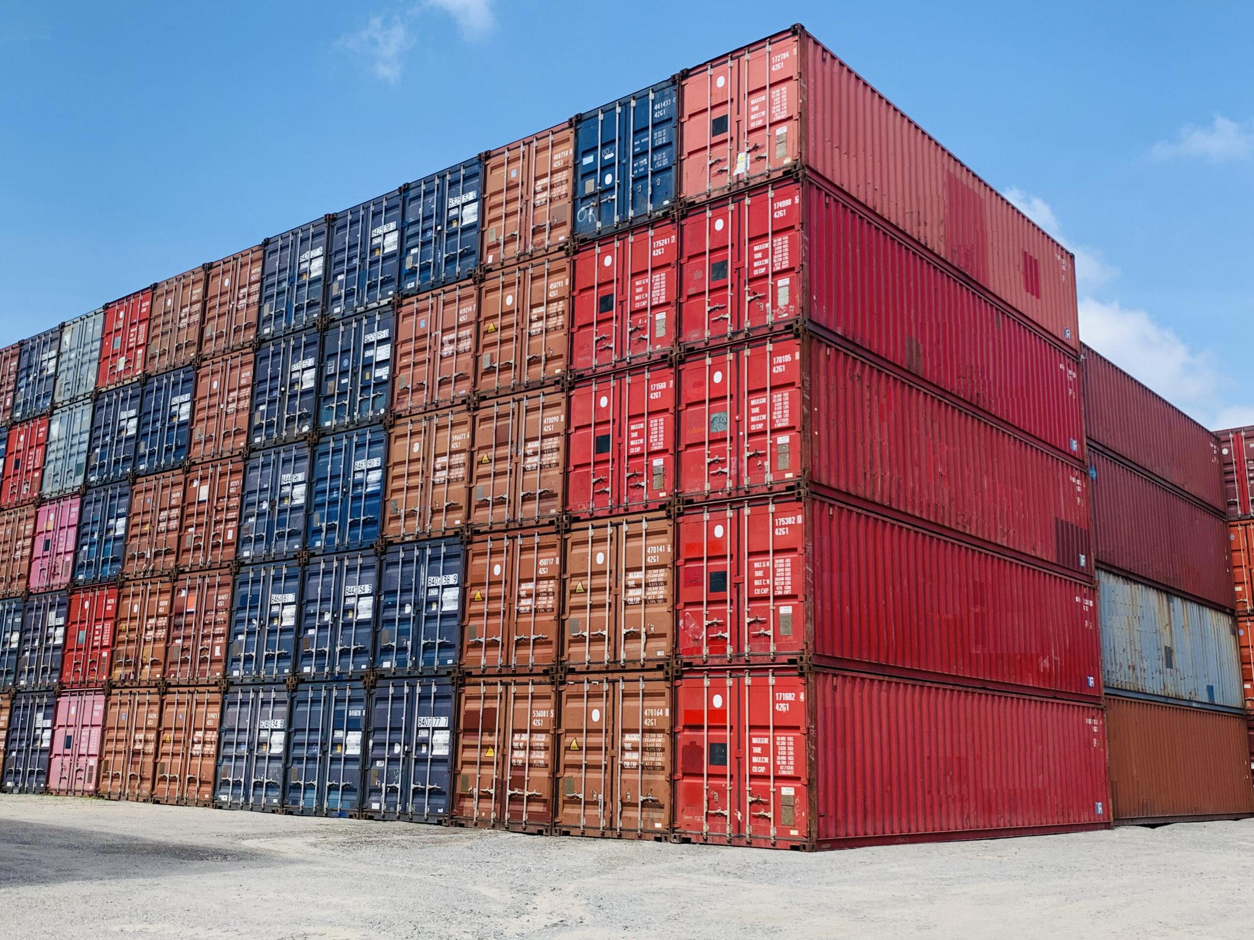Shipping containers of all major types and sizes including 20FT and 40FT dry and reefer units